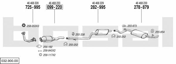 03290000 Bosal Exhaust system
