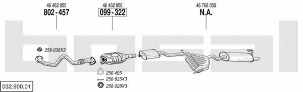 Bosal 032.900.01 Exhaust system 03290001