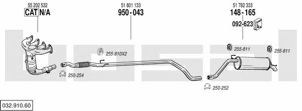  032.910.60 Exhaust system 03291060