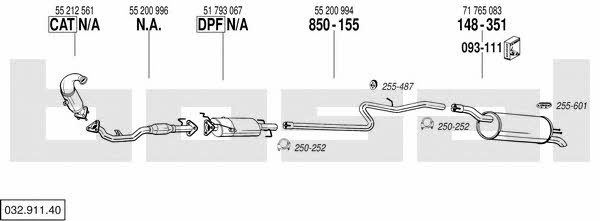 Bosal 032.911.40 Exhaust system 03291140