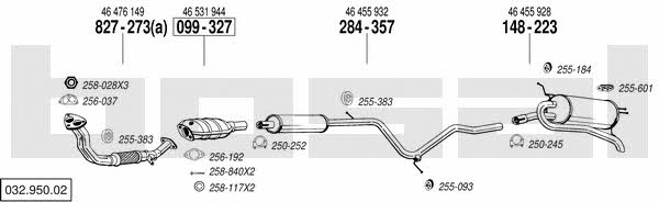  032.950.02 Exhaust system 03295002