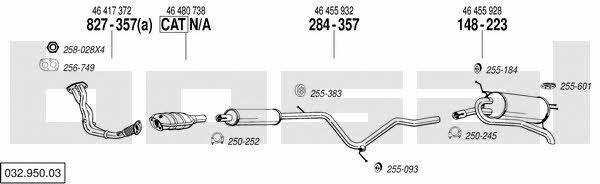  032.950.03 Exhaust system 03295003