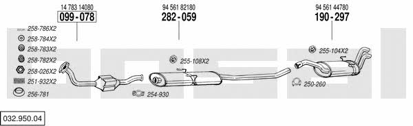 Bosal 032.950.04 Exhaust system 03295004