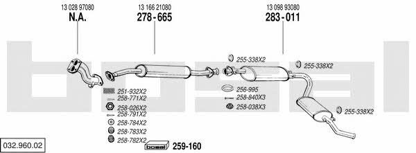  032.960.02 Exhaust system 03296002
