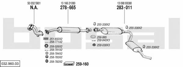  032.960.03 Exhaust system 03296003