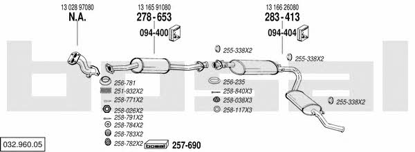  032.960.05 Exhaust system 03296005