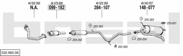 Bosal 032.960.06 Exhaust system 03296006 03296006 Bosal Exhaust system