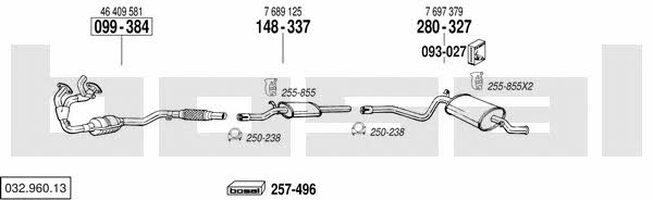 Bosal 032.960.13 Exhaust system 03296013