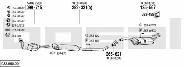  032.960.20 Exhaust system 03296020