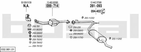 03298101 Bosal Exhaust system