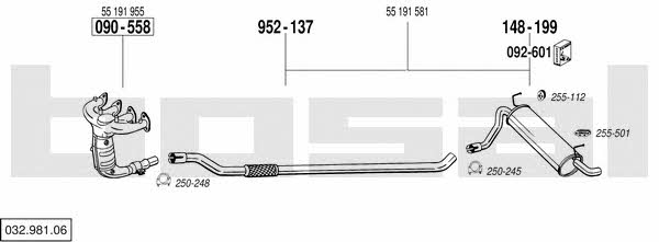 Bosal 032.981.06 Exhaust system 03298106