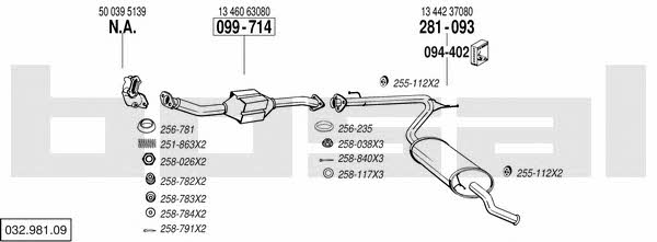 03298109 Bosal Exhaust system