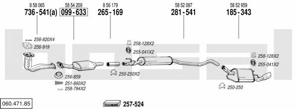 06047185 Bosal Exhaust system