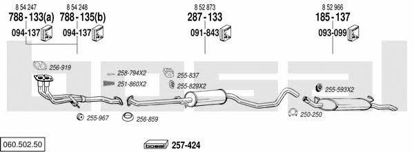 Bosal 060.502.50 Exhaust system 06050250