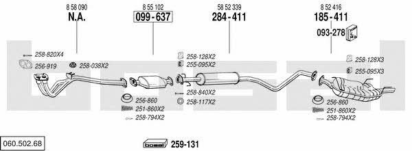  060.502.68 Exhaust system 06050268