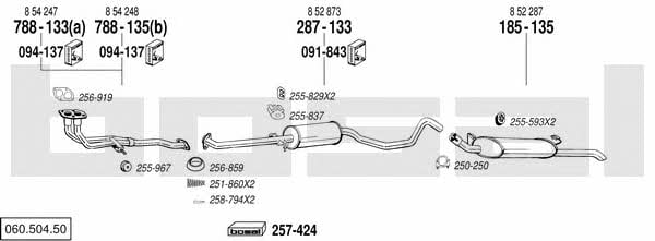 Bosal 060.504.50 Exhaust system 06050450