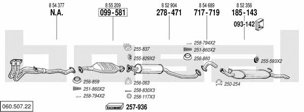 Bosal 060.507.22 Exhaust system 06050722
