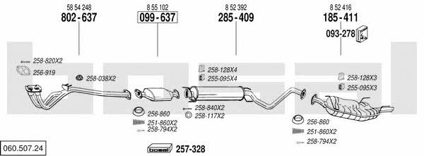  060.507.24 Exhaust system 06050724