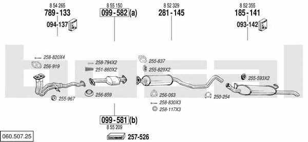  060.507.25 Exhaust system 06050725
