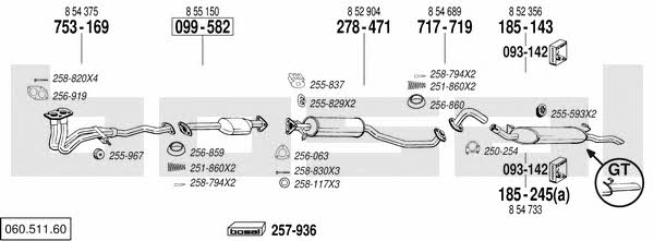 Bosal 060.511.60 Exhaust system 06051160
