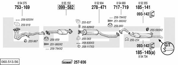 Bosal 060.513.56 Exhaust system 06051356