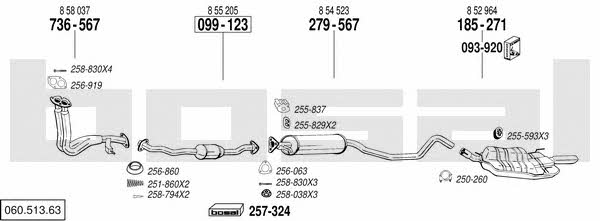  060.513.63 Exhaust system 06051363