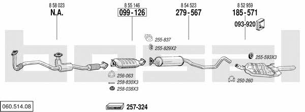  060.514.08 Exhaust system 06051408