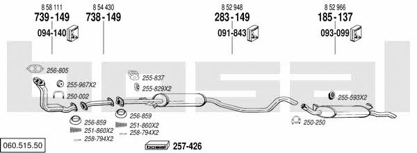  060.515.50 Exhaust system 06051550
