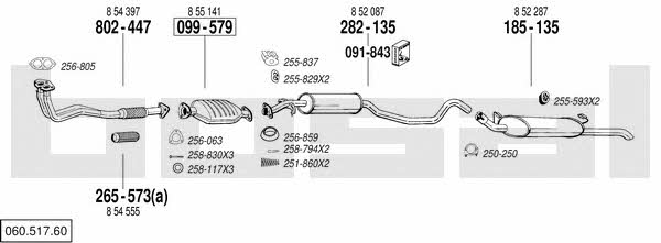 Bosal 060.517.60 Exhaust system 06051760 06051760 Bosal Exhaust system