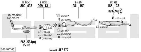 06051765 Bosal Exhaust system