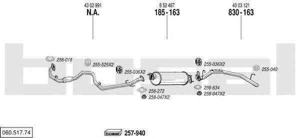 Bosal 060.517.74 Exhaust system 06051774