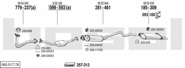 Bosal 060.517.78 Exhaust system 06051778