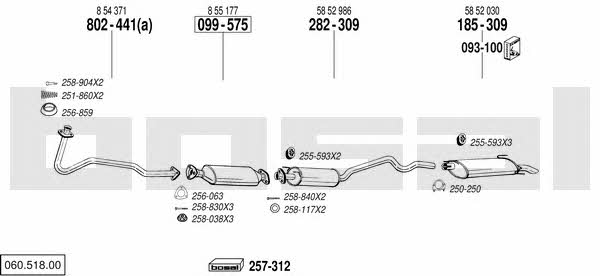  060.518.00 Exhaust system 06051800