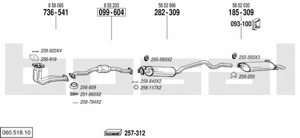 Bosal 060.518.10 Exhaust system 06051810