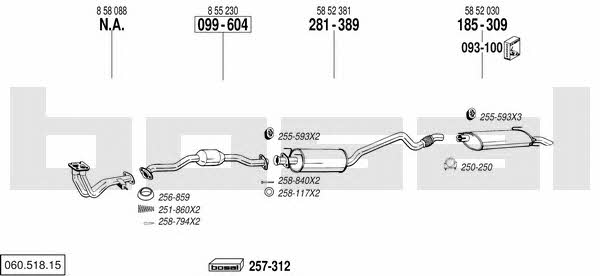 Bosal 060.518.15 Exhaust system 06051815