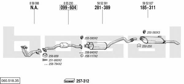  060.518.35 Exhaust system 06051835