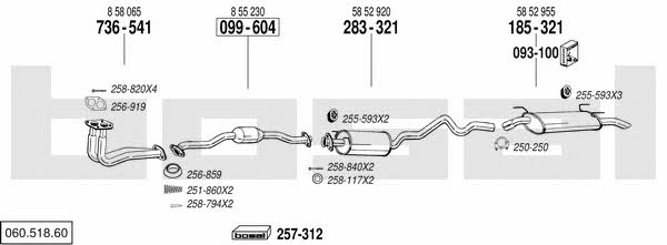 06051860 Bosal Exhaust system