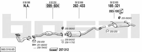 06051865 Bosal Exhaust system