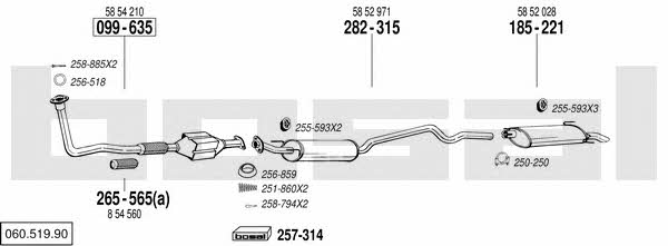 06051990 Bosal Exhaust system
