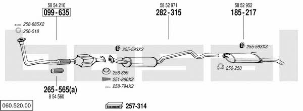06052000 Bosal Exhaust system