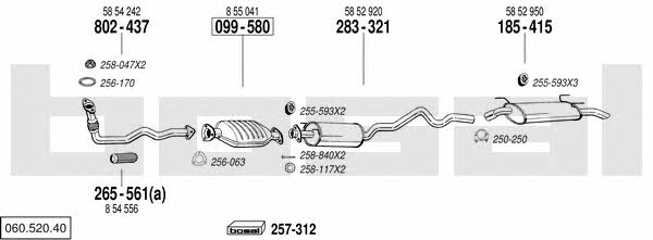 06052040 Bosal Exhaust system
