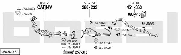  060.520.80 Exhaust system 06052080