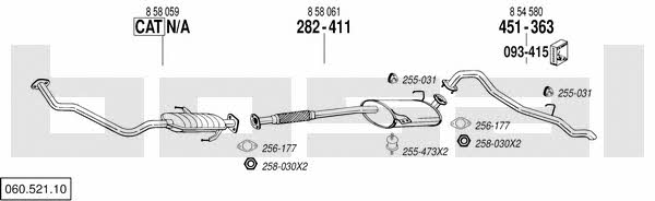 Bosal 060.521.10 Exhaust system 06052110 06052110 Bosal Exhaust system