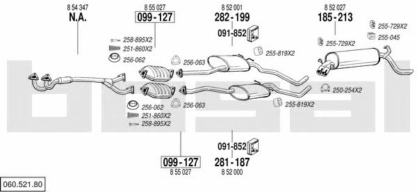 Bosal 060.521.80 Exhaust system 06052180