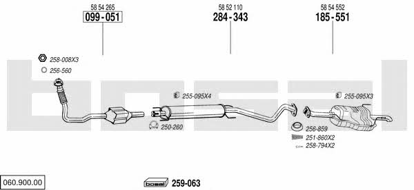  060.900.00 Exhaust system 06090000