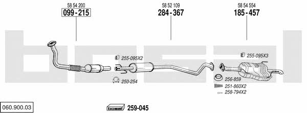 06090003 Bosal Exhaust system