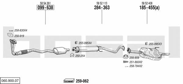 Bosal 060.900.07 Exhaust system 06090007