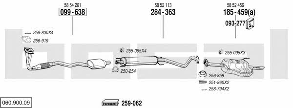 Bosal 060.900.09 Exhaust system 06090009