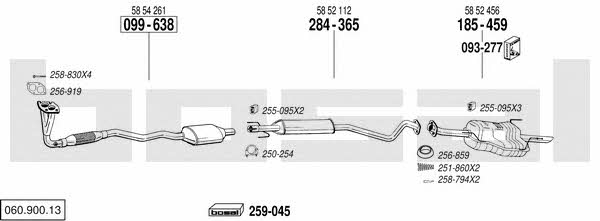  060.900.13 Exhaust system 06090013
