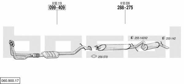Bosal 060.900.17 Exhaust system 06090017